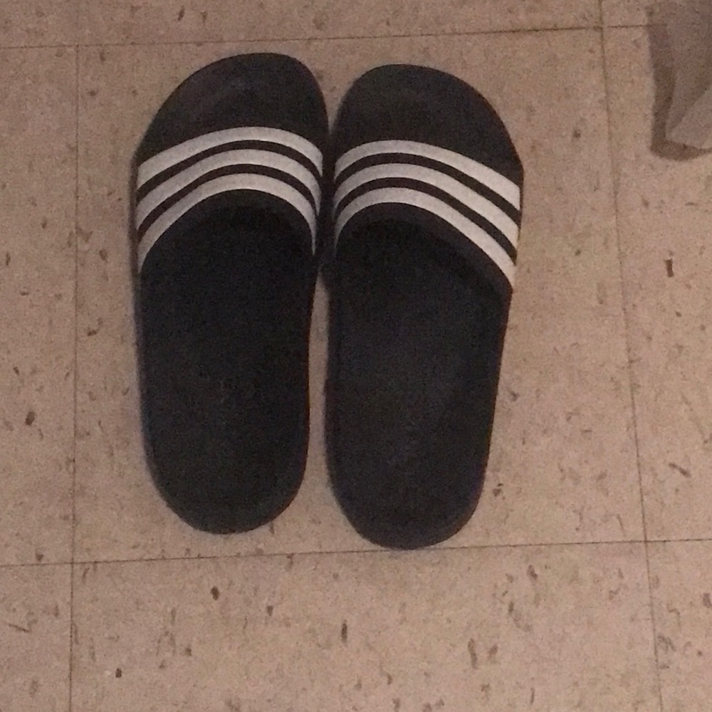 Navy Adidas Slides